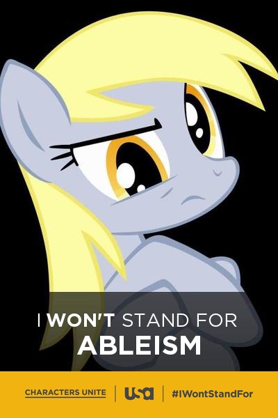 Size: 400x600 | Tagged: safe, derpibooru import, derpy hooves, pegasus, pony, ableism, derpygate, explicit source, female, mare, mouthpiece