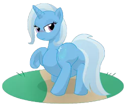 Size: 12000x10200 | Tagged: absurd resolution, artist:xniclord789x, bedroom eyes, belly, blushing, looking at you, looking back, momma trixie, plot, pregnant, simple background, suggestive, the great and powerful ass, transparent background, trixie