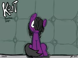 Size: 640x480 | Tagged: safe, artist:dropy, derpibooru import, ponified, pony, asylum, dreadlocks, hair over one eye, jonathan davis, kolt, korn, male, padded cell, solo, stallion