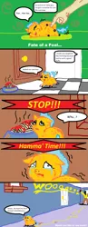 Size: 819x2111 | Tagged: abuse, artist:roodypoo, comic, crying, derpibooru import, fluffy pony, fluffy pony foal, fluffy pony grimdark, foal abuse, food, grimdark, interactive, pasta, poop, spaghetti, urine