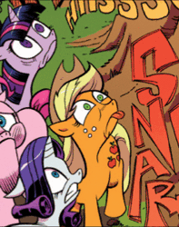 Size: 250x318 | Tagged: animated, applejack, derpibooru import, exploitable meme, fluttershy, idw, mane six, meme, nature is so fascinating, pinkie pie, rainbow dash, rarity, reaction image, safe, spoiler:comic, tenso, that is my fetish, twilight sparkle, varying degrees of want