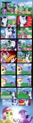 Size: 800x2969 | Tagged: abuse, angry, artist:angerelic, beefspike, comic, derp, derpibooru import, female, fluttershy, force feeding, funny, grass, grazing, horses doing horse things, male, out of character, raribuse, rarity, safe, slapping, spike, subverted meme, table flip, the worst possible thing, twilight sparkle