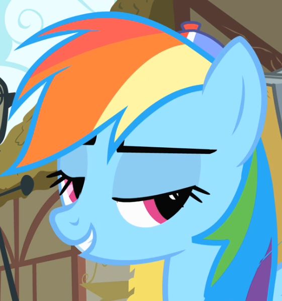 Size: 561x597 | Tagged: bedroom eyes, derpibooru import, rainbow dash, safe