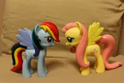 Size: 4272x2848 | Tagged: artist:derpymadness, derpibooru import, design a pony, fluttershy, irl, painted, photo, rainbow dash, safe, toy
