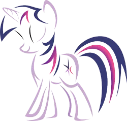 Size: 500x476 | Tagged: safe, artist:id-107, derpibooru import, twilight sparkle, pony, unicorn, cutie mark, female, hooves, horn, lineart, mare, simple background, smiling, solo, transparent background