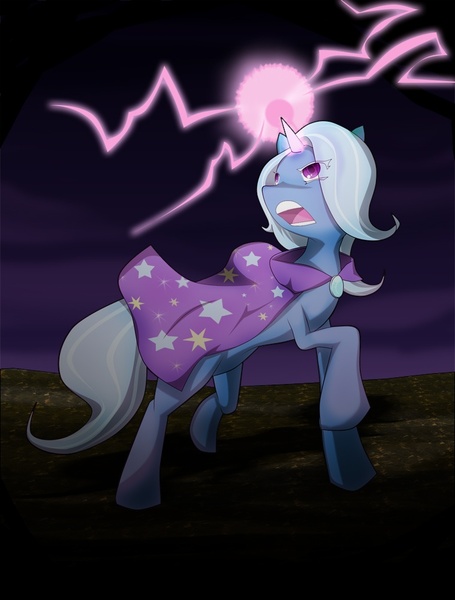 Size: 759x1000 | Tagged: safe, derpibooru import, trixie, pony, unicorn, female, magic, mare, pixiv, solo