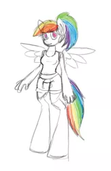 Size: 650x1000 | Tagged: anthro, artist:robynne, derpibooru import, rainbow dash, safe, sketch