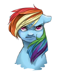 Size: 700x800 | Tagged: angry, artist:etrnlpeace, derpibooru import, rainbow dash, safe, solo