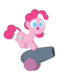 Size: 1488x1736 | Tagged: artist:sauec, derpibooru import, filly, party cannon, pinkie pie, safe, simple background, solo, transparent background