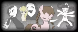 Size: 2175x900 | Tagged: artist:jdan-s, madotsuki, masada, monoko, ponified, poniko, semi-grimdark, uboa, yume nikki