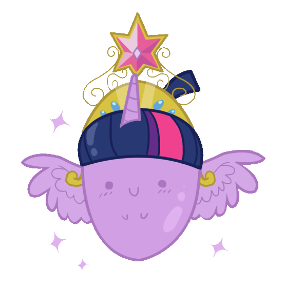 Size: 1759x1908 | Tagged: acorn, acorn drama, animated, artist:parfywarfy, big crown thingy, c:, chibi, crown, cute, derpibooru import, element of magic, flapping, looking at you, princess, safe, simple background, smiling, sparkles, species swap, spread wings, transparent background, twilacorn, twilight sparkle, twilight sparkle (alicorn), visual pun, wat, wings