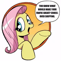 Size: 440x440 | Tagged: bad advice fluttershy, derpibooru import, exploitable meme, fluttershy, idw, meme, safe