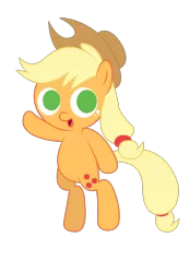 Size: 1030x1486 | Tagged: safe, artist:sauec, derpibooru import, applejack, pony, bipedal, cute, happy, simple background, solo, transparent background