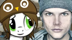 Size: 1920x1080 | Tagged: all levels at once, avicii, derpibooru import, green eyes, hat, human, irl, irl human, levels, photo, safe, visual pun, wallpaper, white coat