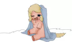 Size: 1024x610 | Tagged: artist:inkiepie, blanket, derpibooru import, fluffy pony, fluffy pony original art, safe, yawn