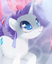 Size: 485x600 | Tagged: dead source, safe, artist:loyaldis, derpibooru import, rarity, crystal pony, pony, unicorn, crystal rarity, crystallized, cute, female, heart eyes, mare, solo, wingding eyes