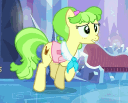 Size: 324x262 | Tagged: safe, derpibooru import, screencap, chickadee, ms. peachbottom, earth pony, pony, games ponies play, animated, cropped, female, mare, prancing, solo, trotting, trotting in place