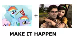 Size: 1000x528 | Tagged: cheryl mason, exploitable meme, filly, games ponies play, harry mason, konami, make it happen, rainbow blaze, rainbow dash, safe, silent hill