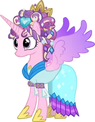 Size: 808x1040 | Tagged: artist:vector-brony, ceremonial headdress, clothes, derpibooru import, dress, games ponies play, princess cadance, safe, simple background, transparent background, vector
