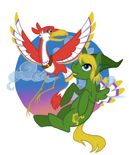 Size: 800x960 | Tagged: artist:negativezerro, derpibooru import, link, loftwing, nintendo, ponified, safe, the legend of zelda, the legend of zelda: skyward sword