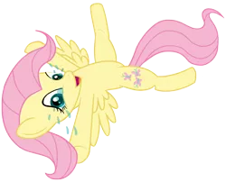 Size: 2700x2180 | Tagged: safe, artist:transparentpony, derpibooru import, fluttershy, pegasus, pony, invisible tickles, laughing, simple background, solo, tears of laughter, transparent background