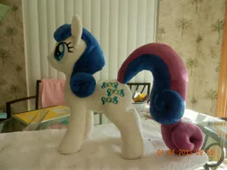 Size: 4000x3000 | Tagged: safe, artist:equestriaplush, derpibooru import, bon bon, sweetie drops, earth pony, pony, cutie mark, female, hooves, irl, mare, photo, plushie, solo