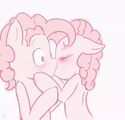 Size: 700x670 | Tagged: artist:nolycs, bubble berry, bubblepie, derpibooru import, duality, female, kissing, male, pinkie pie, rule 63, safe, selfcest, self ponidox, shipping, straight