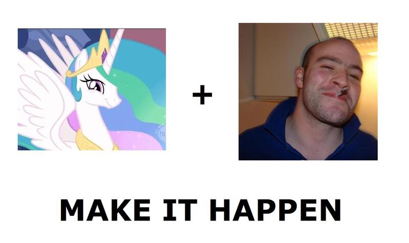 Size: 1176x700 | Tagged: derpibooru import, exploitable meme, good goddess celestia, good guy greg, make it happen, princess celestia, safe