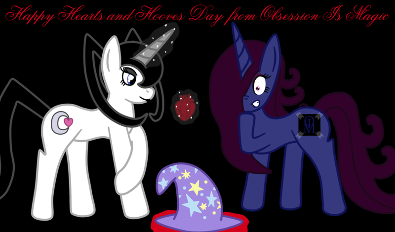 Size: 1024x602 | Tagged: semi-grimdark, artist:thelordofdust, derpibooru import, trixie, oc, oc:maneia, oc:nocturna, pony, unicorn, blood, female, heart (organ), hearts and hooves day, implied murder, levitation, magic, mare, megalomaneia, obsession is magic, organs, telekinesis