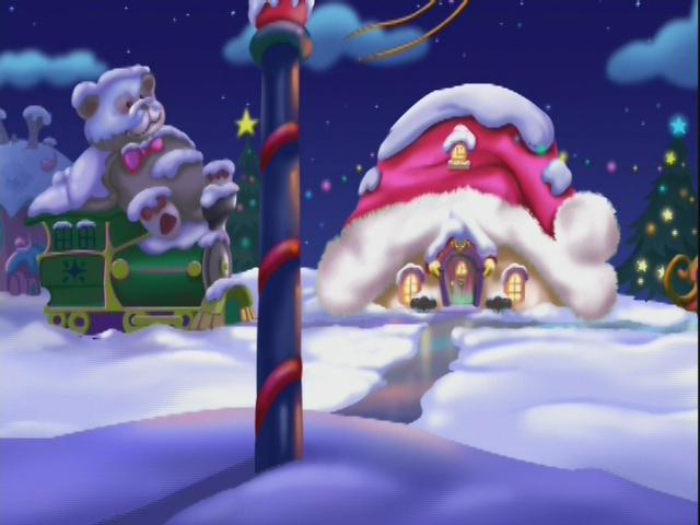 Size: 640x480 | Tagged: a very minty christmas, background, derpibooru import, g3, north pole, safe, santa claus, scenery, winter