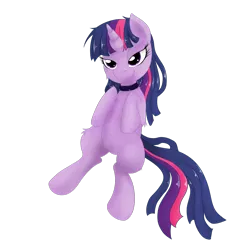 Size: 1280x1280 | Tagged: suggestive, artist:grumblepluck, derpibooru import, twilight sparkle, pony, collar, female, image, pet play, pettwi, png, simple background, solo, solo female, transparent background