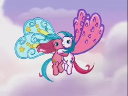Size: 640x480 | Tagged: derpibooru import, g3, heart bright, hug, midair, safe, scared, star flight, two for the sky