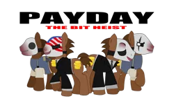 Size: 900x572 | Tagged: safe, derpibooru import, ponified, wolf, bits, chains, dallas, hoxton, payday, payday the heist, payday: the heist, robber