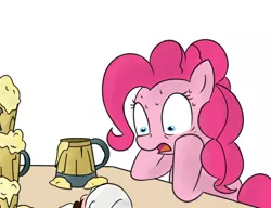 Size: 489x376 | Tagged: artist:lance, cider, derpibooru import, meme, overconfident alcoholic, pinkie pie, reaction image, safe, solo