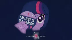 Size: 900x506 | Tagged: dead source, safe, artist:gamebuddy123, derpibooru import, twilight sparkle, equestria girls, equestria girls drama, i believe in m.a. larson, i believe in x, meta, parody, poster, the dark knight