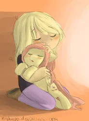 Size: 1024x1390 | Tagged: safe, artist:hikkupp, derpibooru import, fluttershy, human