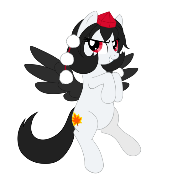 Size: 2115x2115 | Tagged: safe, artist:hungrysohma, derpibooru import, ponified, pegasus, pony, tengu, flying, grin, looking at you, shameimaru aya, simple background, smiling, spread wings, touhou, transparent background, vector