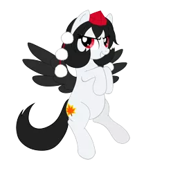 Size: 2115x2115 | Tagged: safe, artist:hungrysohma, derpibooru import, ponified, pegasus, pony, tengu, flying, grin, looking at you, shameimaru aya, simple background, smiling, spread wings, touhou, transparent background, vector