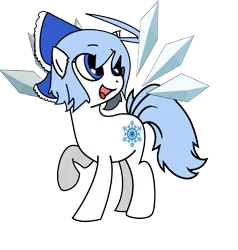 Size: 800x840 | Tagged: artist:arcza, cirno, derpibooru import, fairy, fairy pony, original species, ponified, safe, touhou