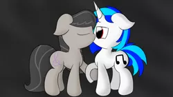 Size: 1920x1080 | Tagged: safe, artist:abaddon41, derpibooru import, octavia melody, vinyl scratch, female, kissing, lesbian, scratchtavia, shipping