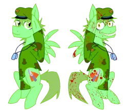 Size: 1024x893 | Tagged: artist:anaxhedgecat, blood, derpibooru import, duality, flippy, happy tree friends, ponified, semi-grimdark