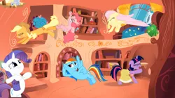 Size: 1366x768 | Tagged: safe, derpibooru import, applejack, derpy hooves, fluttershy, pinkie pie, rainbow dash, rarity, twilight sparkle, ponified, pegasus, pony, female, harlem shake, mane six, mare, video, watchme