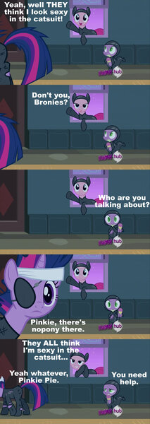 Size: 1920x5400 | Tagged: bronybait, comic, derpibooru import, fourth wall, pinkie pie, safe, spike, text, twilight sparkle