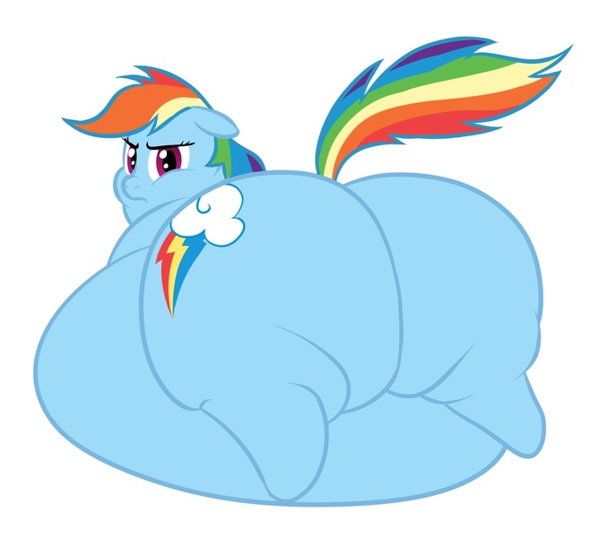 Size: 1141x997 | Tagged: artist:calorie, belly, derpibooru import, fat, impossibly large belly, impossibly large butt, morbidly obese, obese, plot, questionable, rainblob dash, rainbow dash