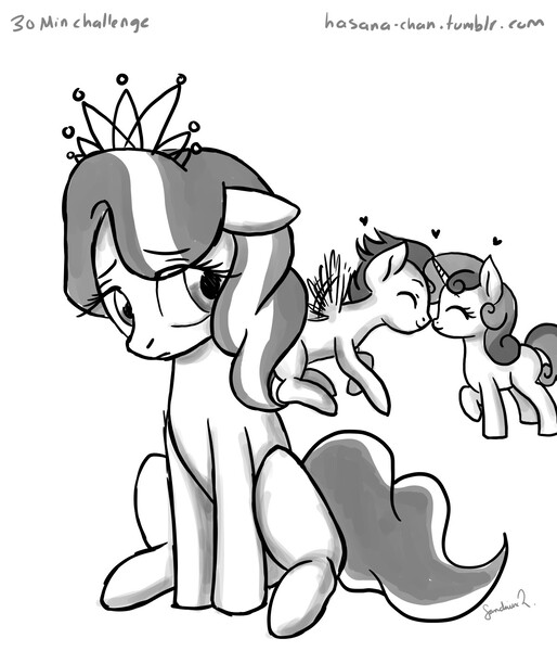 Size: 1200x1400 | Tagged: 30 minute art challenge, artist:hasana-chan, derpibooru import, diamond tiara, nuzzling, rumbelle, rumble, safe, shipping, sweetie belle