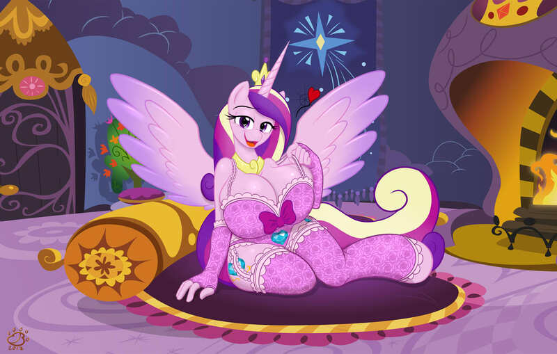 Size: 2200x1400 | Tagged: questionable, artist:anjuneko, artist:badgerben, derpibooru import, princess cadance, anthro, unguligrade anthro, big breasts, breasts, busty princess cadance, cleavage, clothes, cutie mark, evening gloves, female, fingerless elbow gloves, fingerless gloves, fireplace, frilly underwear, garters, gloves, heart, huge breasts, lingerie, needs more jpeg, solo, solo female, stockings, underwear