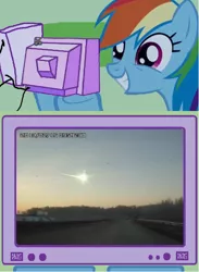 Size: 512x701 | Tagged: derpibooru import, exploitable meme, rainbow dash, russian meteor, safe, sonic rainboom, tv meme