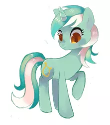 Size: 501x567 | Tagged: safe, artist:mapony240, derpibooru import, lyra heartstrings, pony, unicorn, female, looking down, mare, raised hoof, simple background, solo, white background