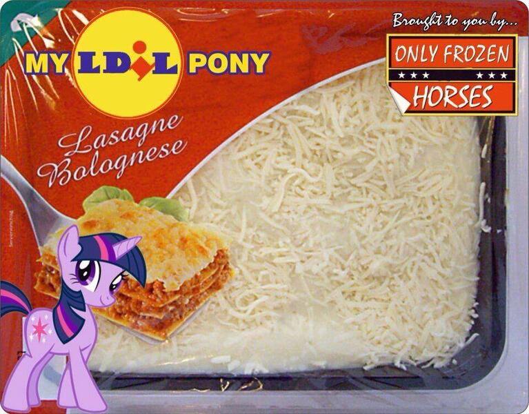 Size: 960x751 | Tagged: 2013 horsemeat scandal, derpibooru import, horse meat, lasagna, lidl, only fools and horses, safe, twilight sparkle