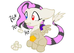 Size: 550x400 | Tagged: artist:inkwell, derpibooru import, hybrid, interspecies offspring, marshmallow, oc, oc:timid turvy, offspring, parent:discord, parent:fluttershy, parents:discoshy, safe, simple background, solo, transparent background, unofficial characters only